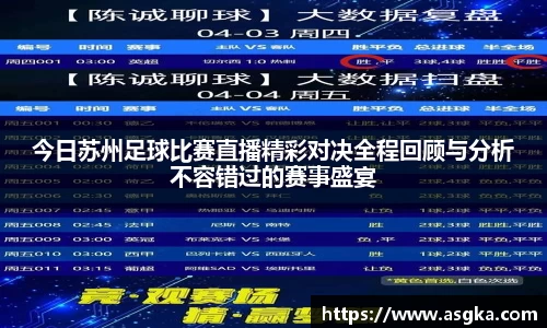 今日苏州足球比赛直播精彩对决全程回顾与分析不容错过的赛事盛宴