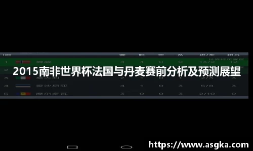 2015南非世界杯法国与丹麦赛前分析及预测展望